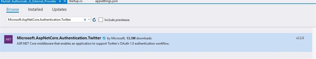 Implement Microsoft and Twitter Based Authentication in Asp.Net Core 2.2
