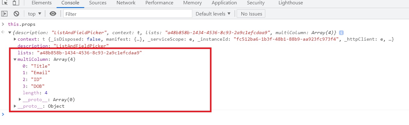 Implementation Of ListPicker And Associated FieldPicker In Property Pane Of SPFx