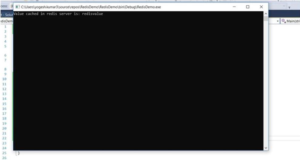 Implementation Of Redis Cache In .NET Console Application