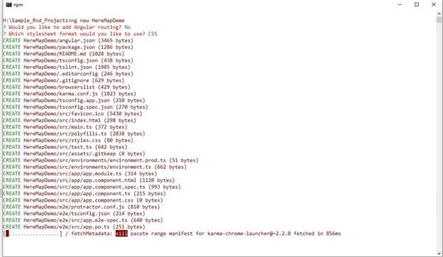 Implement Here Map API using Angular 8