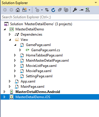 Implementing MasterDetailPage With TabbedPage In Xamarin.Forms