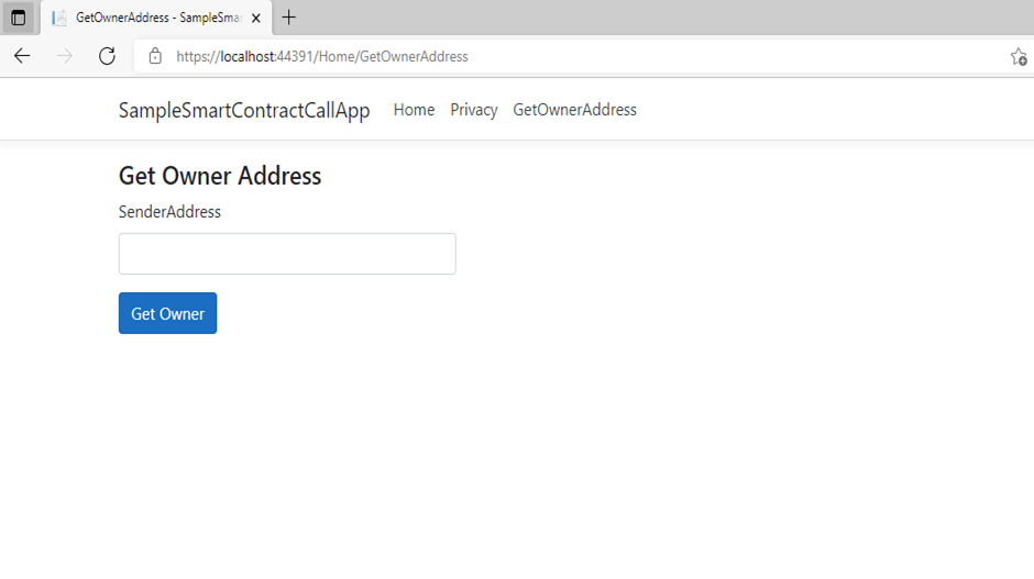 Implementing Smart Contract in ASP.NET Application