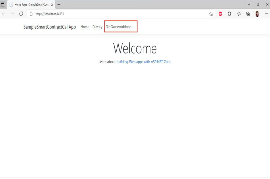 Implementing Smart Contract in ASP.NET Application