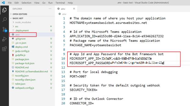 Implementing Teams Bot With Yo Team