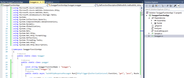 Importing Azure Function Swagger JSON In Azure API Management