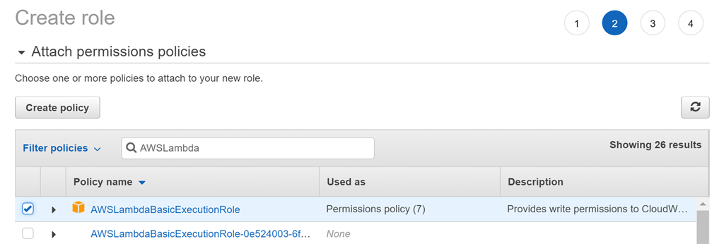 AWSLambdaBasicExecutionRole