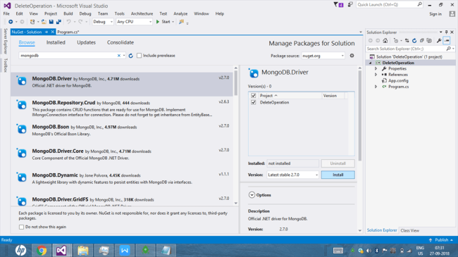 Delete Operation in MonGoDB Using Robo 3T