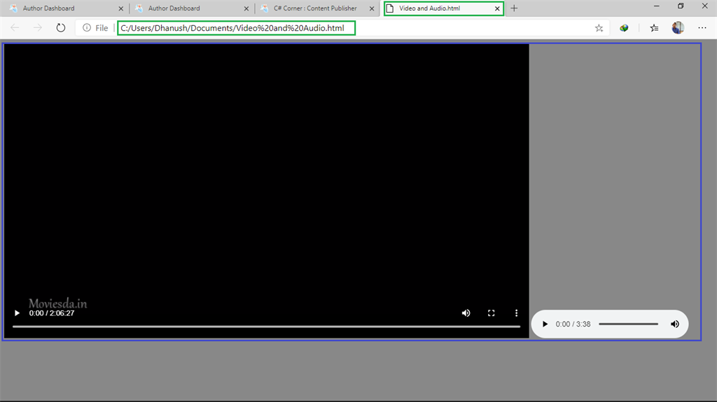 Inserting Video And Audio In A Website
