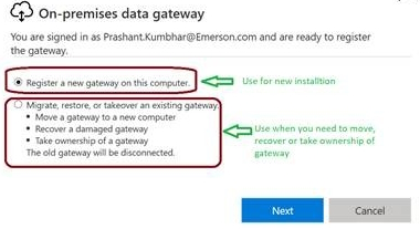 Install And Configure Azure On-Premise Data Gateway