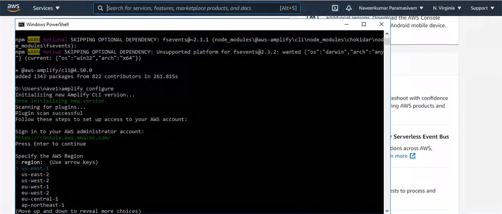 Install & Configuring AWS Amplify CLI