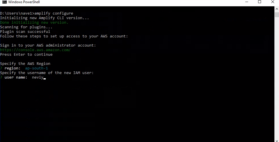 Install & Configuring AWS Amplify CLI
