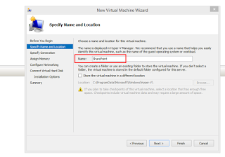 Virtual Machine setup