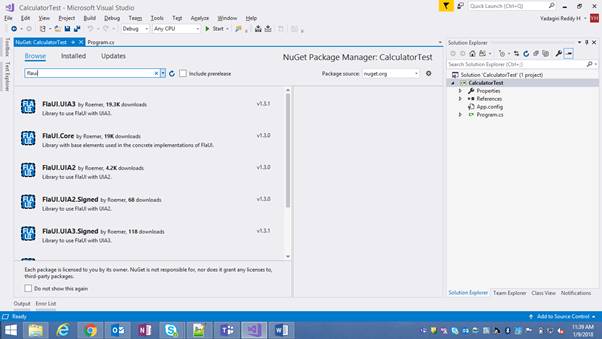 Installation Of FlaUI