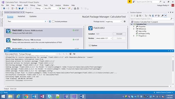 Installation Of FlaUI