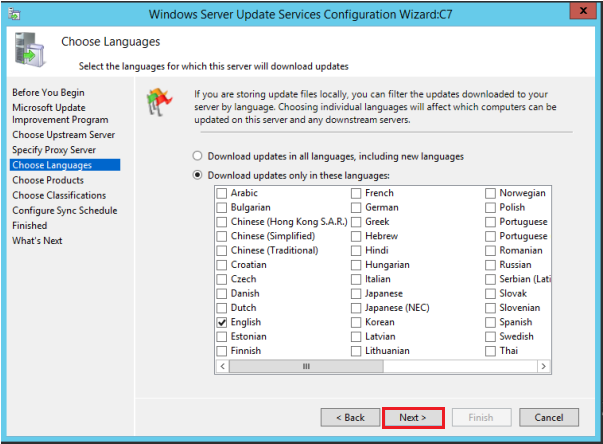 Installing and configuring WSUS