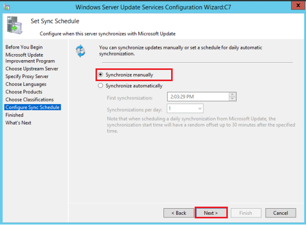 Installing and configuring WSUS