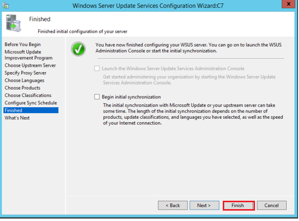 Installing and configuring WSUS