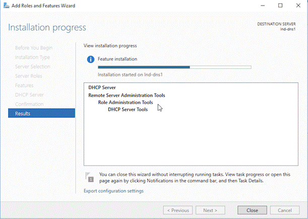 Add roles and Features Wizard