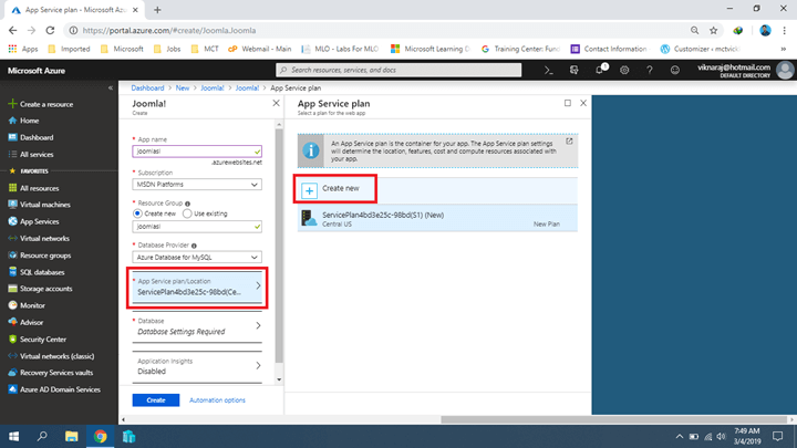 Installing Joomla On Azure
