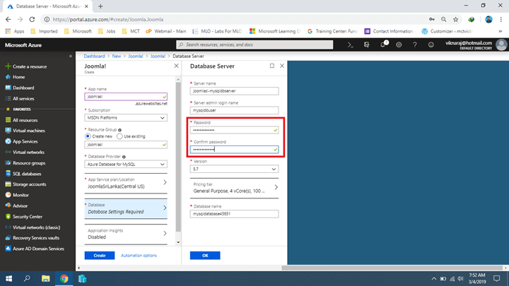 Installing Joomla On Azure