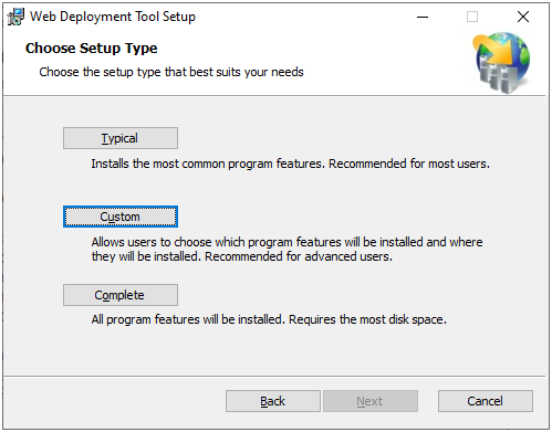 WebDeploymentFix-ChooseSetupType-Custom