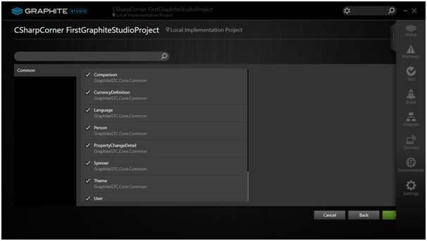 GraphiteIDE-SettingsDockPanel