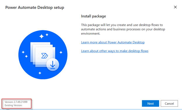 Installing Power Automate Desktop