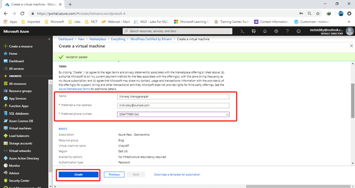 Installing WordPress On Azure