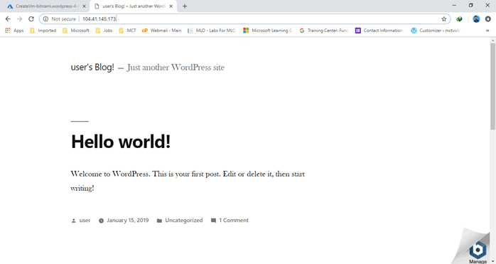 Installing WordPress On Azure