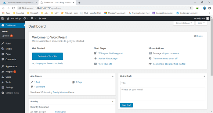 Installing WordPress On Azure