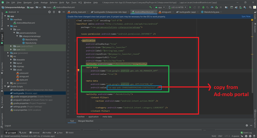 Integrate Ad-Mob Banner Ad In Android Application