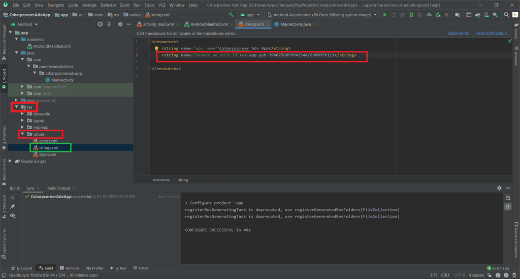 Integrate Ad-Mob Banner Ad In Android Application