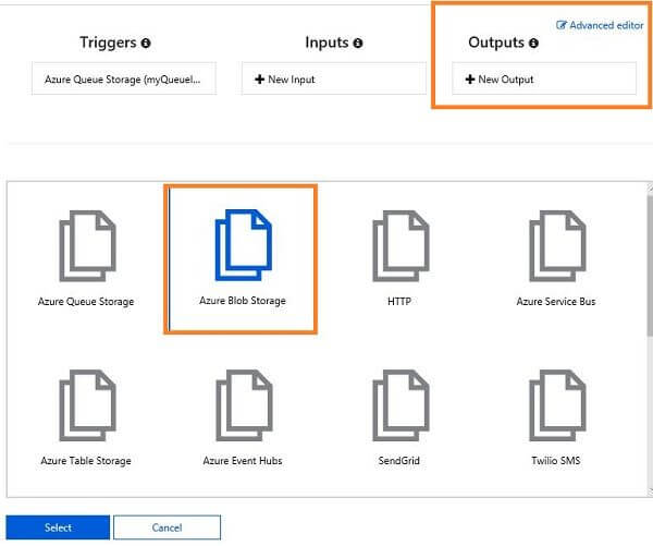 Integrate Azure Blob in Azure Functions
