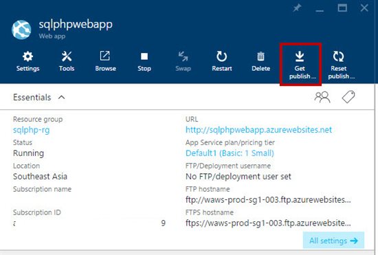 Get Publish Settings