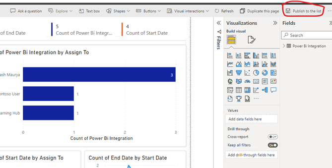 Integrate Power BI to SharePoint Online List