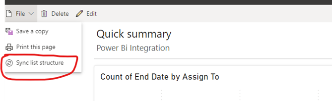 Integrate Power BI to SharePoint Online List