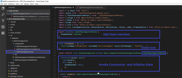 Integrate PowerApps with SPFX WebPart