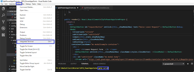 Integrate PowerApps with SPFX WebPart