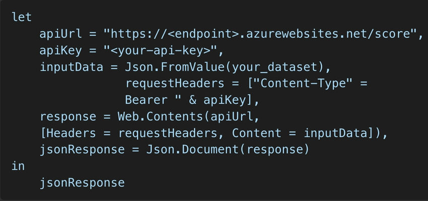 Connect Power BI to AzureML
