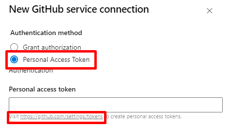 Personal access token