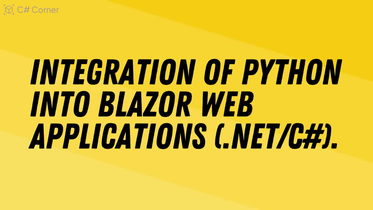 Integration of Python (Basic A.I. Model with PyTorch) into Blazor Web Applications (.NET/C#).
