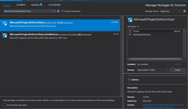 Microsoft Cognitive services