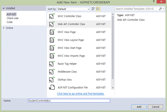 Creating Controllers