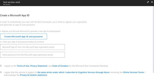 Bot service in Azure
