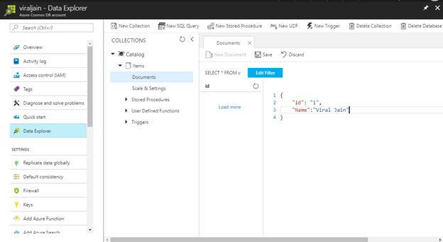 Document DB In Azure