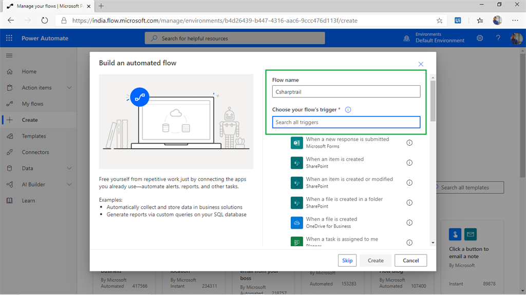 Introduction To Microsoft Flow And Creating A Simple Automated Flow