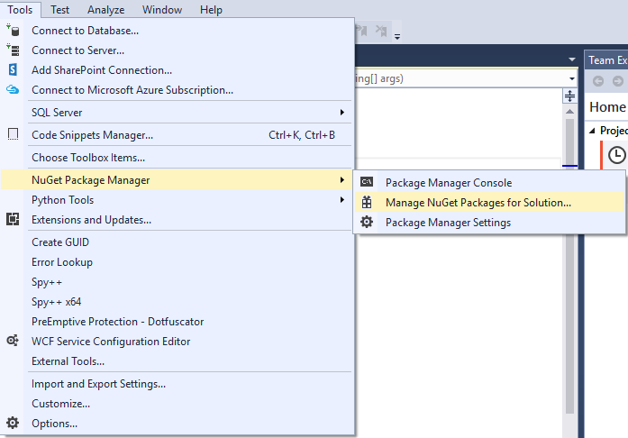 Nuget Package Manager