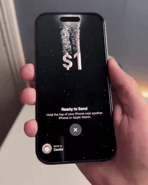 Cash share between two iPhones