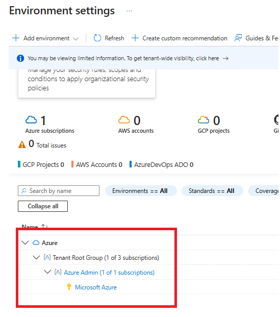 Environment settings