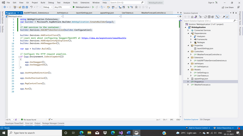 JWT Token Authentication And Authorizations In .Net Core 6.0 Web API
